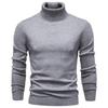 Winter Men Turtleneck Sweater Casual Solid Color Warm Pullover High Quality Slim High Neck Long Sleeve Sweater Men