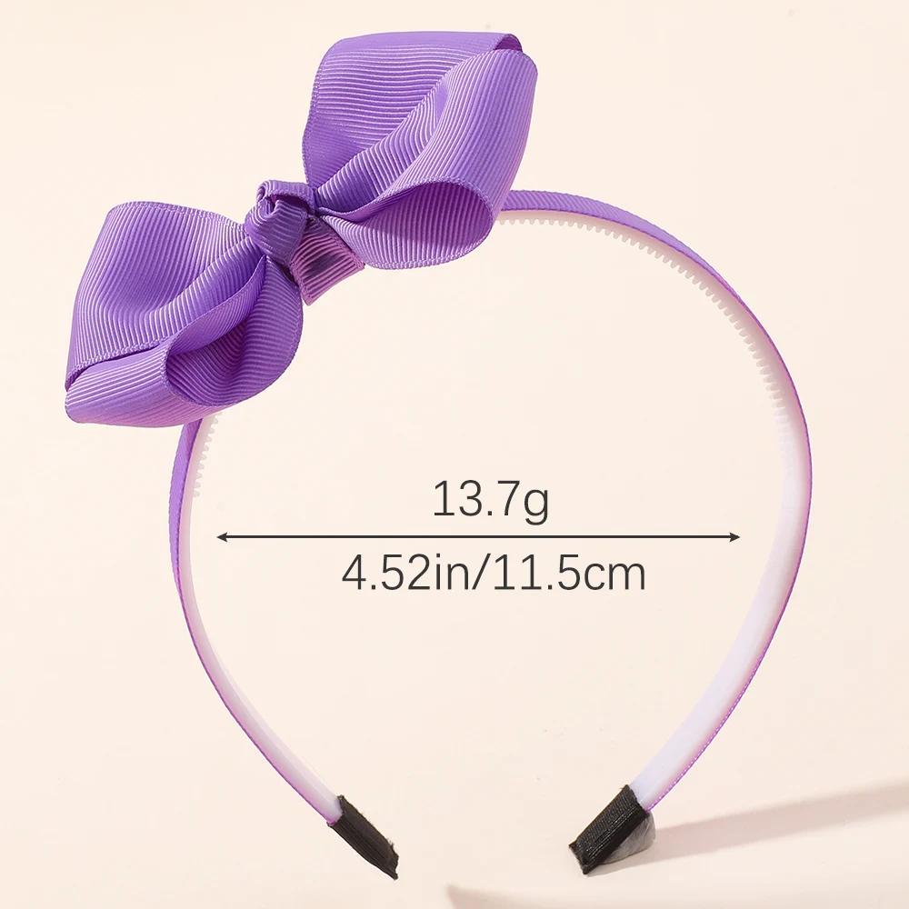 BABY BOWS 2Pcs/lot 4.52'' Grosgrain Ribbon Hair Bows Headbands for Girls Cute Bowknot Hairbands Headwear Hair Accessories Set