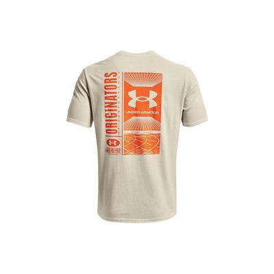 Logo Print Training Sports Crew Neck Loose Fit Straight Cut Short Sleeve T-Shirt Men Tops Brown 1370527-279
