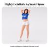 1/64 Scale Figurine Painted Female Miniature Raised Arms Figure for Collectors,