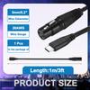 uxcell DMX512 XLR Female to C Male Adapter Cable 3 Feet Microphone Extension Cable Stage Studio Lighting Controller Tube Light Wand