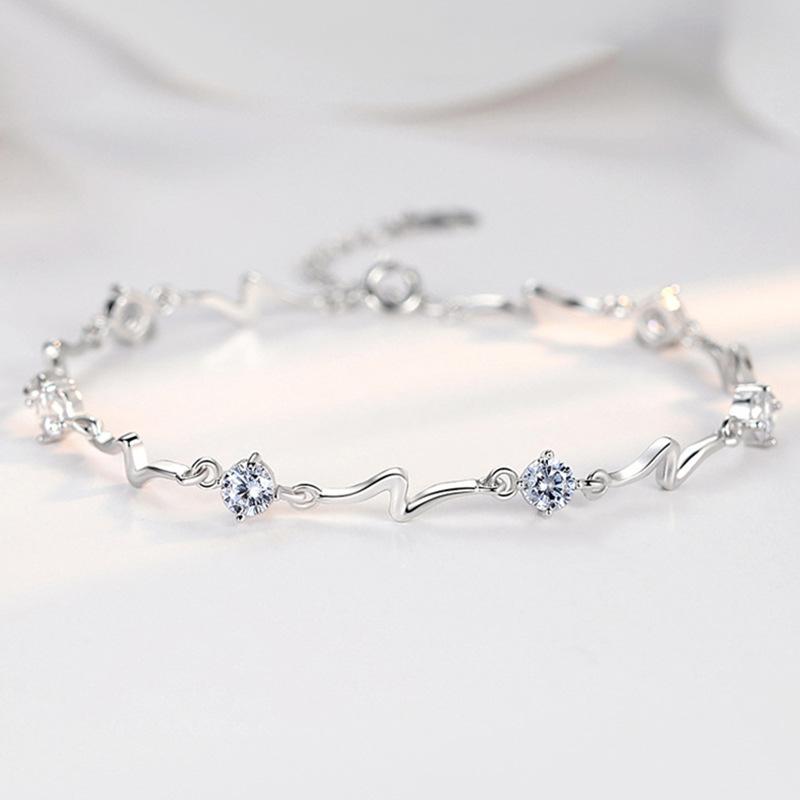 New 925 Sterling Silver Bracelet AAA Zircon High Quality Romance Bracelet Chain For Women Engagement Party Wedding Jewelry Gift