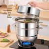 Youchu Mao 3-Layer Stainless Steel Multi-Function Steamer Pot