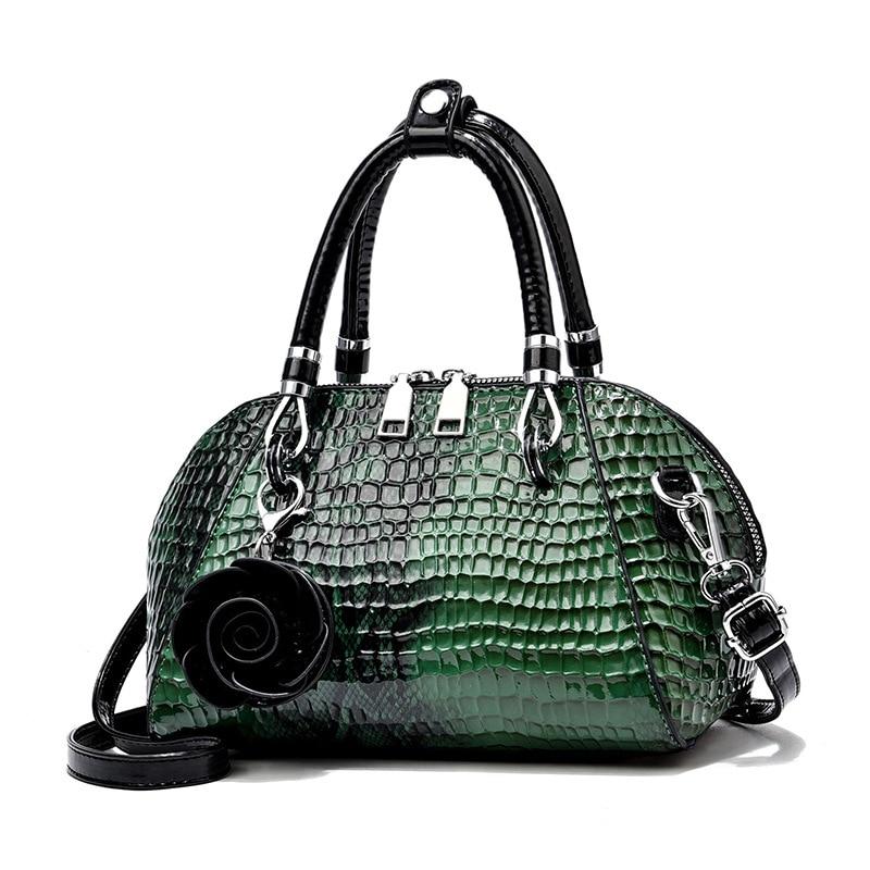 Blumenmode Handtasche Gelb Krokodilmuster Damen Tragetasche Damen Kleine Muschel Schultertaschen KTY