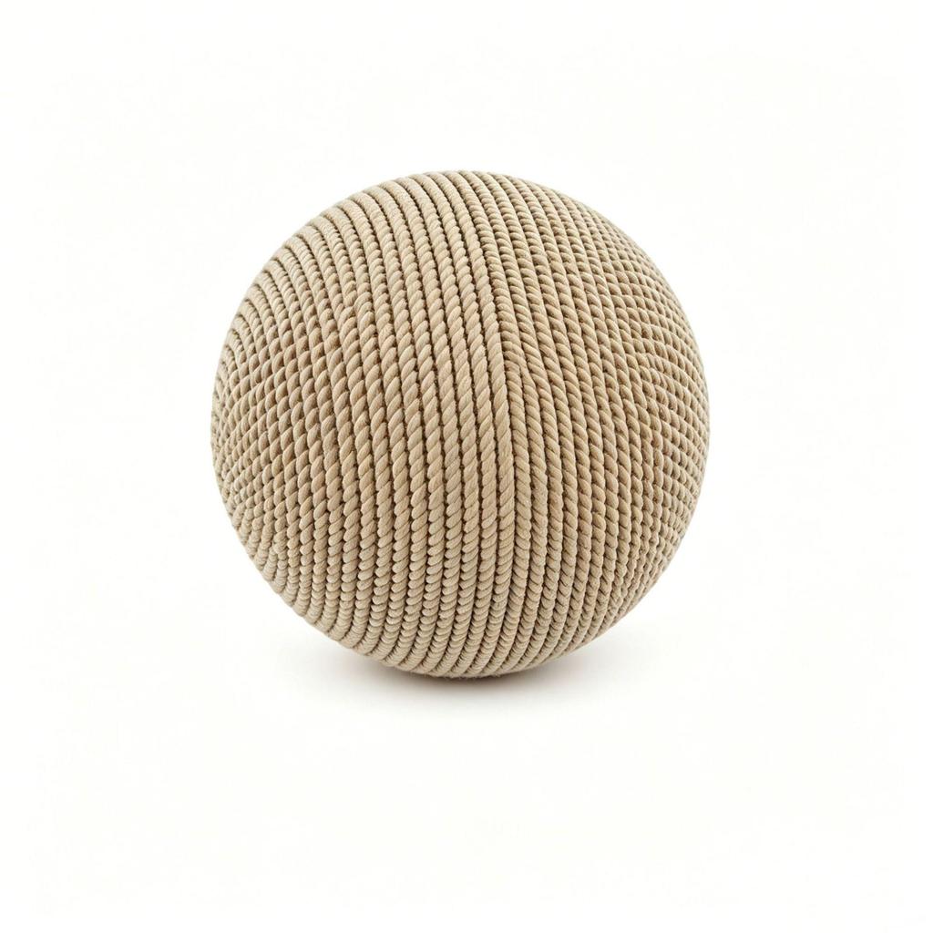 Sisal Cat Scratch Ball Toy with Solid Wood Stand - Boredom Relief & Wear-Resistant Design