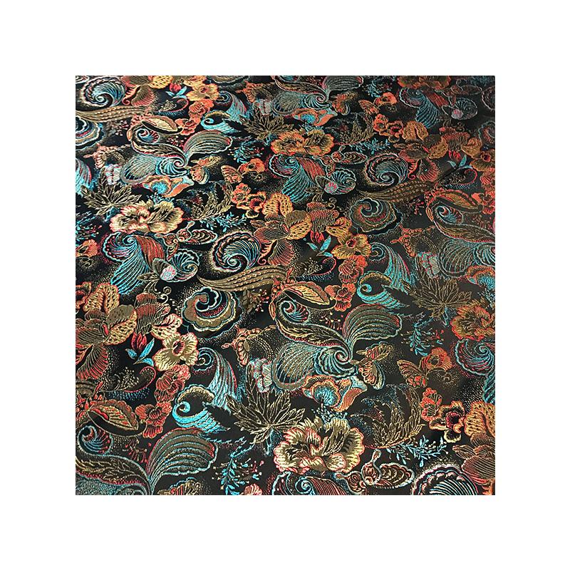 Butterfly love flower brocade handmade diy thick brocade jacquard cheongsam fabric handmade diy cloth 75CM*50CM