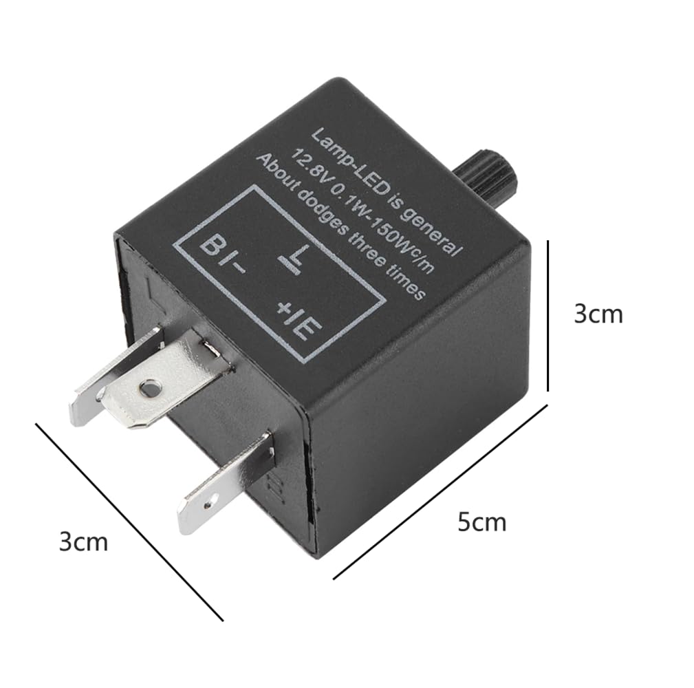 YFFSFDC Releu Intermitent 3 Pini Releu Semnalizare CF14 Viteză Intermitentă Reglabilă Releu Intermitent LED pentru Motocicletă