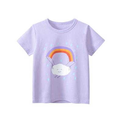 Spring and Summer Children's Clothing New Girls Short-sleeved T-shirt Baby Clothes