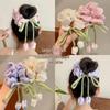 Tulip Flower Scrunchie - High-End Ribbon Hair Tie for Girls
