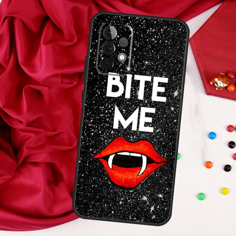 Sexy Vampire Lips For Samsung Galaxy A56 A36 A26 A16 A05 A06 A22 A32 A52 A54 A34 A14 A55 A15 A53 A33 A35 Case