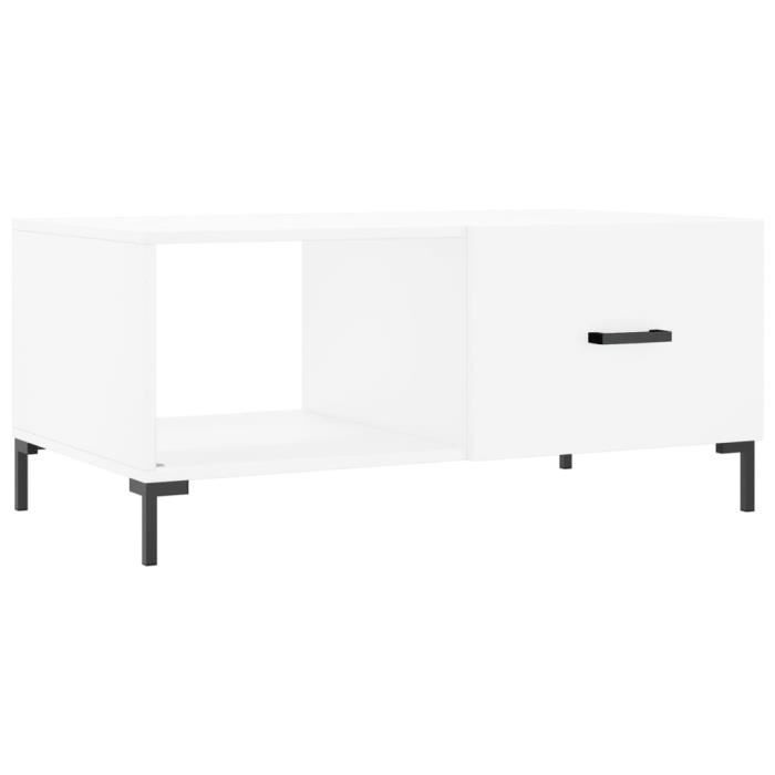 VidaXL Table basse blanc 90x50x40 cm bois d'ingénierie 829212