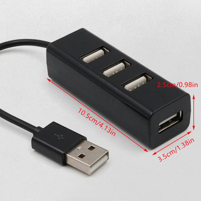 1ks USB Hub USB Rozbočovače Vysokorychlostní 4portový USB Rozšiřovač Napájecí Hub Adaptér PC Laptop Příslušenství