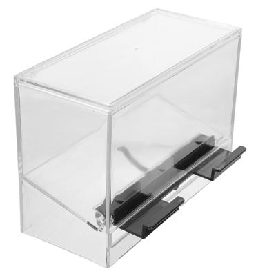 Clear Restaurant Coffee Stirrer Box Pressing Straw Container Pressing Straw Dispenser Straw Bulk Storage Box Drinking Straw Case