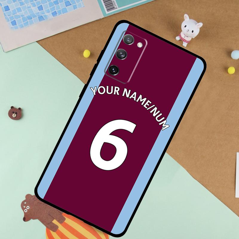 Personalised Football Strips Case For Samsung Galaxy S23 S22 Ultra S21 S20 FE S8 S9 S10 Note 10 Plus Note 20 Ultra Cover