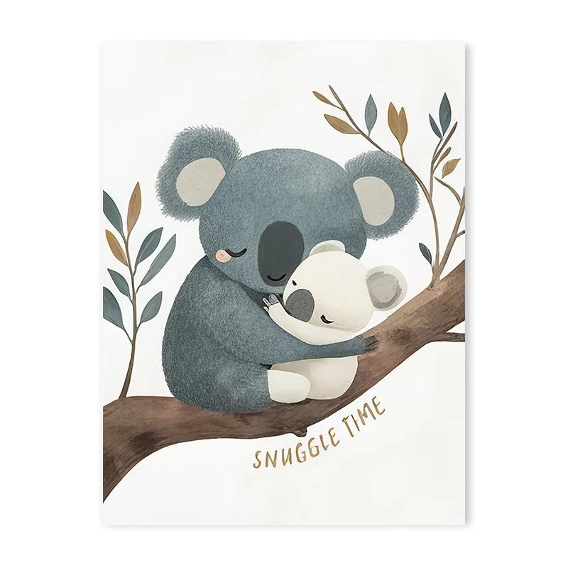 Cute Simple Cartoon Animals Koala Lion Rabbit Wall Art Prints Poster Canvas Painting for Nordic Kids Room Nursery Home Decor