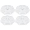 4pcs Round Transparent Storage Box 7 Grids Divided Storage Container Jewelry Storage