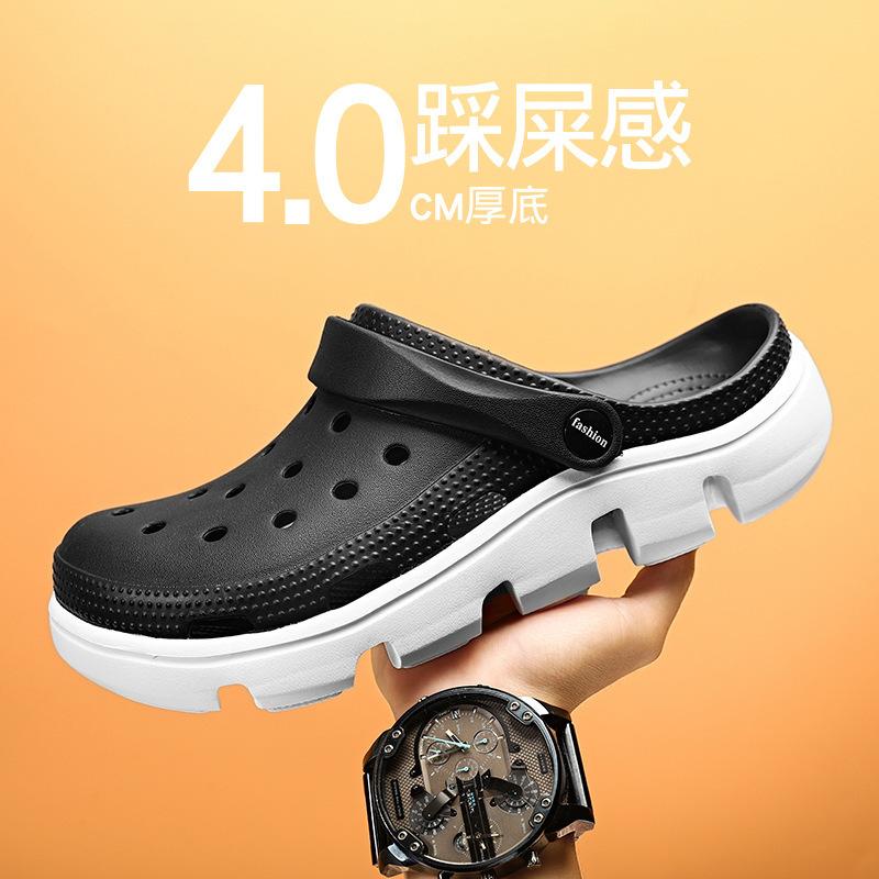 

Новая мужская модная тенденция: цветные туфли с отверстиями, пляжные тапочки 40