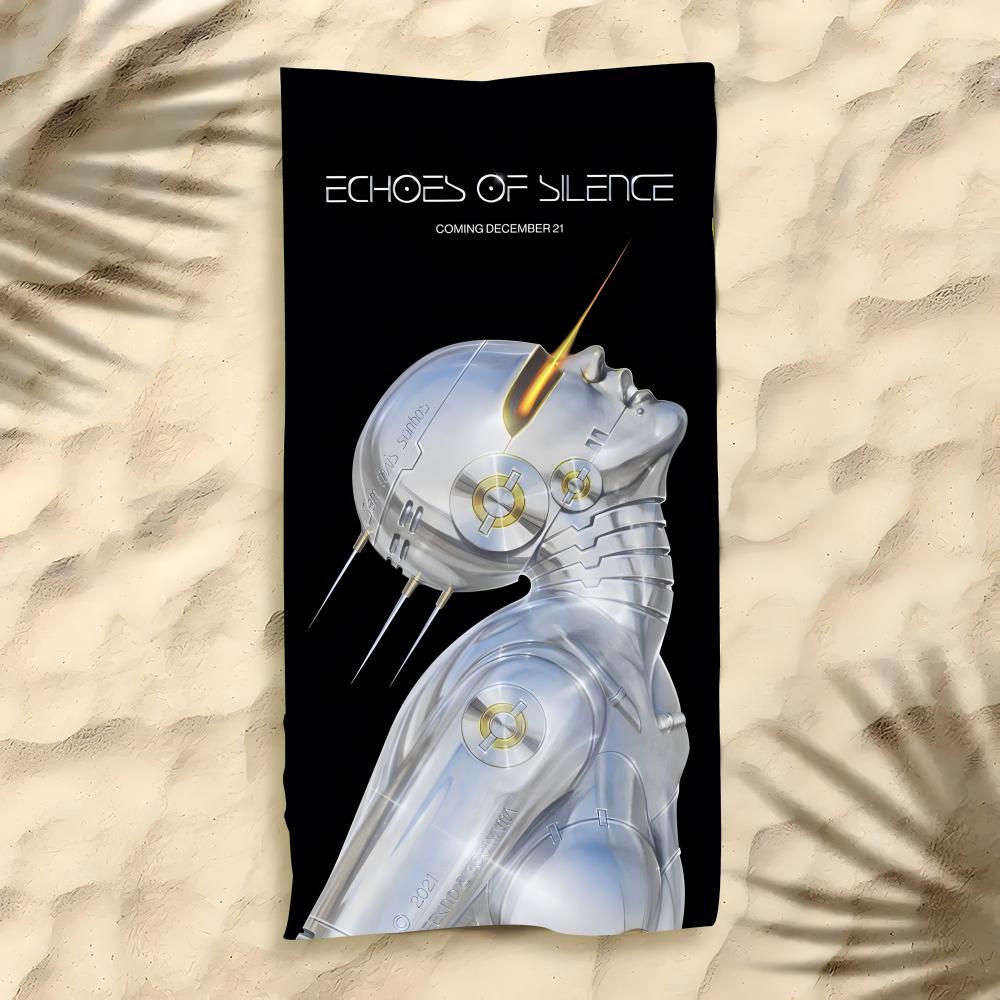 Artist Hajime Sorayama Towel Polyester Beach Towel Quick Dry Sand Free Bath Towel for Summer Pool Travel Vacation