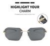Brand Rectangle Sunglasses Women Metal Frame Glasses Vintage High Quality Square Sun Glasses  Men Shades Female Eyewear UV400