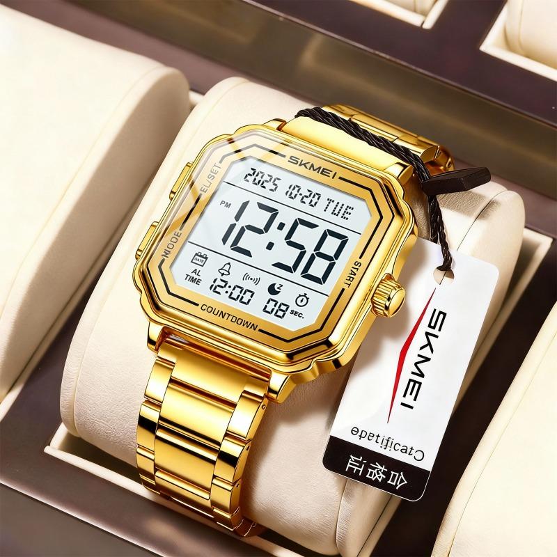 Orologio elettronico studente moda tendenza sveglia luminoso impermeabile cinturino in acciaio cronografo da esterno orologio elettronico
