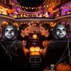 Ghost Headrest Covers 2 Pieces Halloween Spooky Universal Protector Car Headrest Cover For Daily Commutes Road Trip Truck SUV