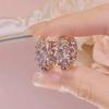 Fashionable Purple Full-diamond Minimalist Zirconia Ear Hoop High-end Ear Jewelry Accessory
