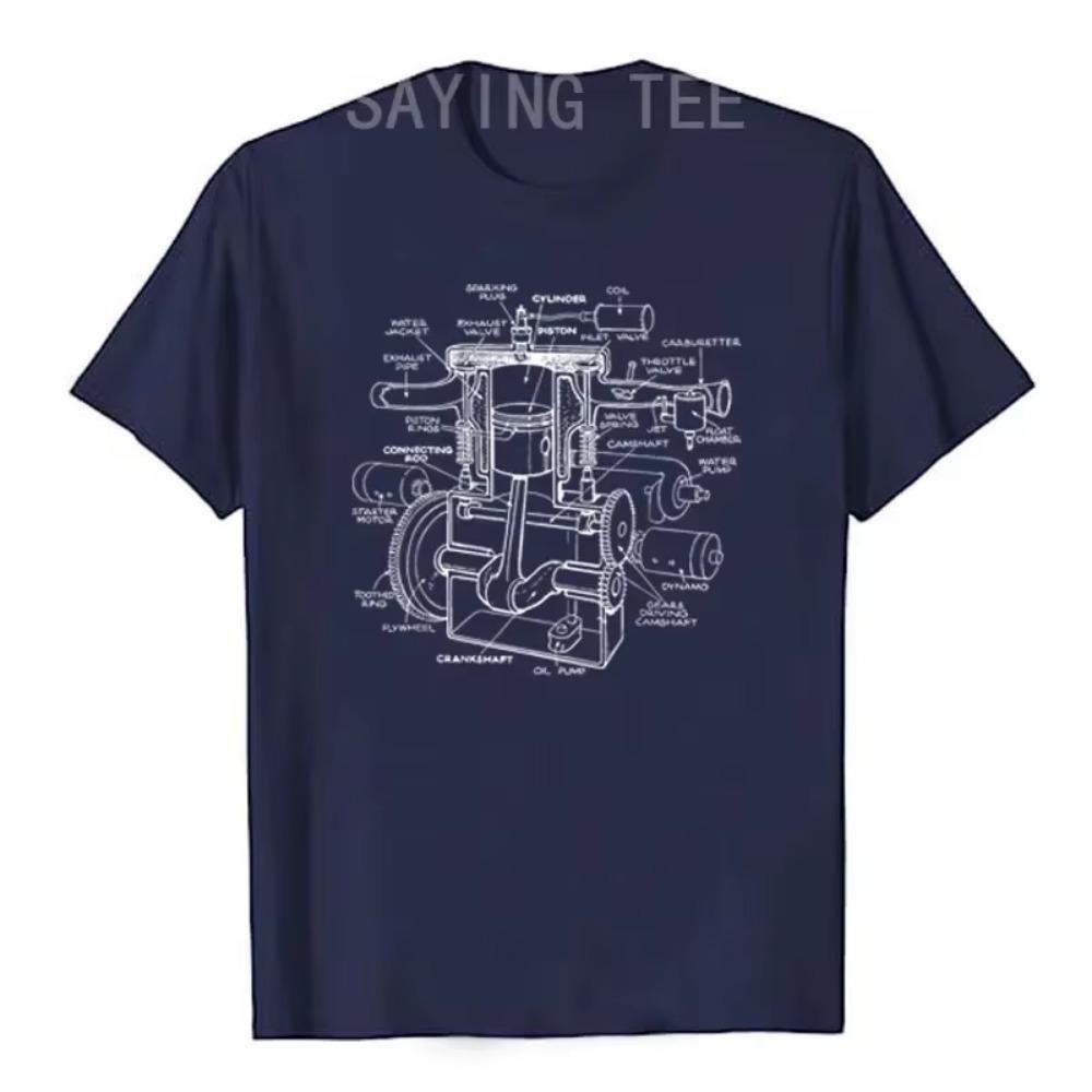 Mechanika Díly motoru auta Milovníci aut - Tričko Muscle Cars Pánské módní oblečení Grafické tričko Carguy Topy Dárky pro manžela tátu