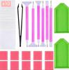 DIY Diamond Painting Tool Kit: Dotting Plate, Clay, & Sticker Set for Cross Stitch Crafting