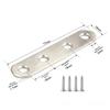 10Pcs Stainless Steel Flat Plate Straight Bracket Flat Metal Brace Brackets Universal Repair Plate Brace Furniture Support Conne