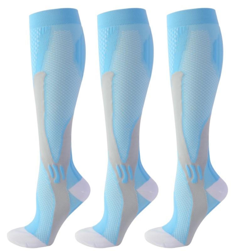 2/3/4 Pairs Running Men Compression Socks Fit Varicose Veins Football Soccer Stockings 30 Mmhg Atheletic Men Women Sports Socks