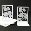 2Pcs Book Ends for Shelves Hollowed Leaf Metal Bookends Heavy Duty Book End Decorative Book Stoppers for Office School
