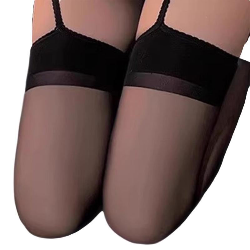 Sexy Black Lace Over-the-Knee Suspender Stockings: Ultra-Thin and Anti-Laddering Design for Women
