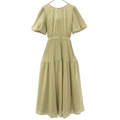 SNIDEL SWFO212009 Kurzarm Rückendesign: Falteneinteiler beige Damen Gebraucht