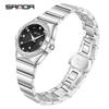 Sanda Women's Luxury Thin Mother-of-Pearl Dial Quartz Watch - Trendy, Waterproof, Casual, Business Wristwatch
