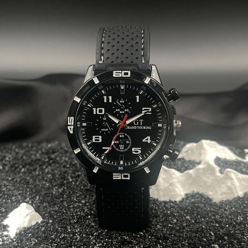 JYL Men's Watch Sports Stitched Silicone Student Strap