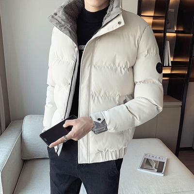 2025 neue wattierte Herren-Winter-Kurz-Baumwolljacke, verdickter Pulloverkragen zum Warmhalten und Schlankmachen, wattierte Jacke Herren-Winter