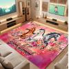 Horse Theme Soft Crystal Velvet Rug Custom Name & Text Print Non Slip Floor Rug for Bedroom Living Room