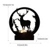 Deer Candlestick Tealight Holder Black Metal Xmas Deer Candle Stand for Wedding Party Type C