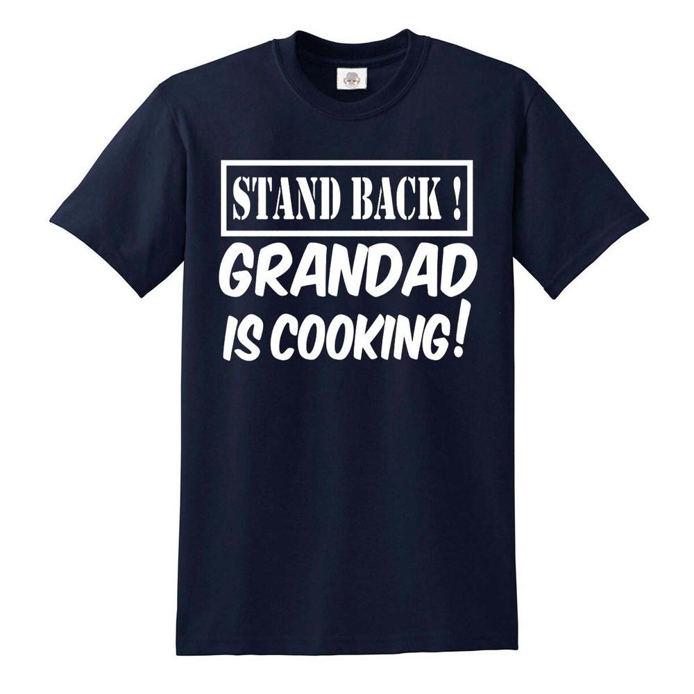 Stand back grandad is cooking tshirt mens funny novelty fathers day bbq tee top