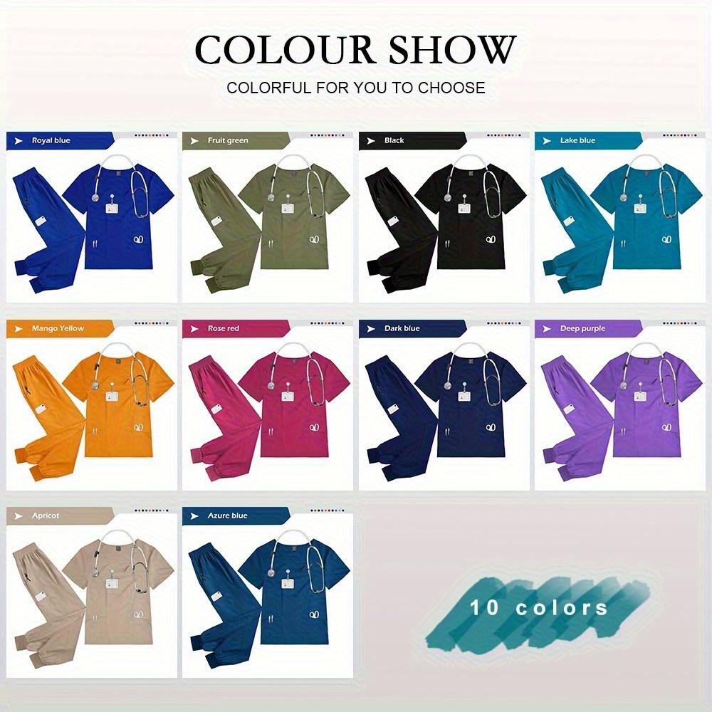 Wholesale SPA Uniform Doctor Nurse Scrub Nursing Uniform Women Jogger Nursing Scrubs Uniforms Set Multi Colored Workwear