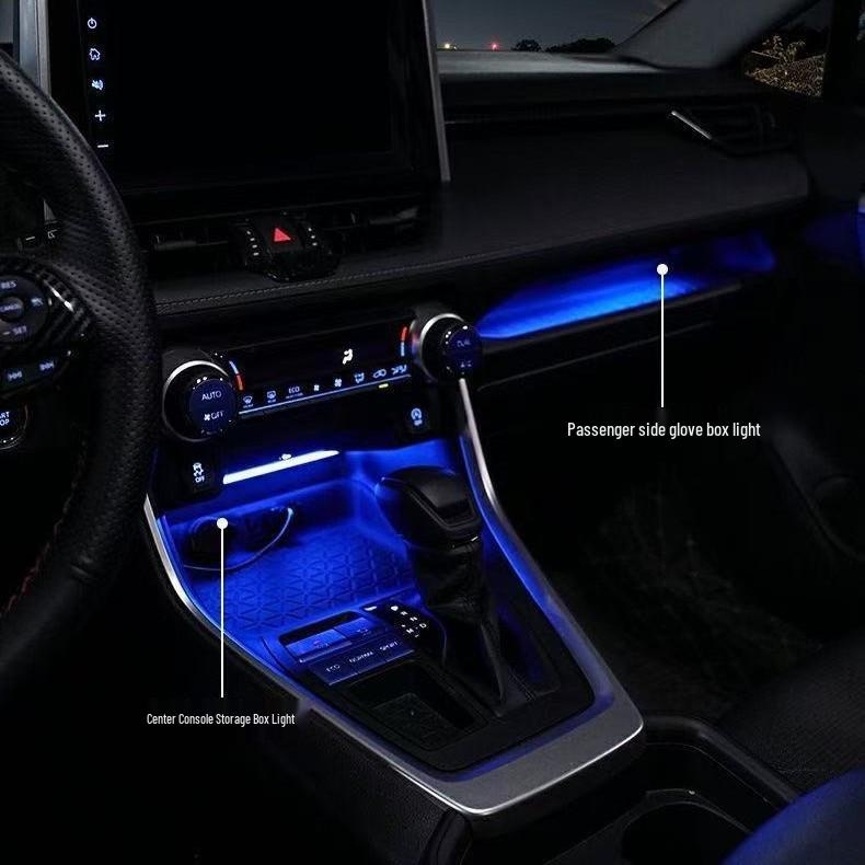 LED-Ambientebeleuchtung für die Mittelkonsole des Toyota RAV4 – Einfache, zerstörungsfreie Installation