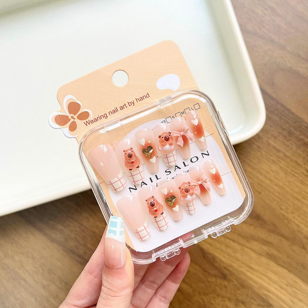 Pegatinas de Uñas Portátiles de Dibujos Animados para Niñas - Estilo Largo Blanqueador de Uñas, Nuevo Diseño 2026 para Uñas de Niñas Medianas y Grandes