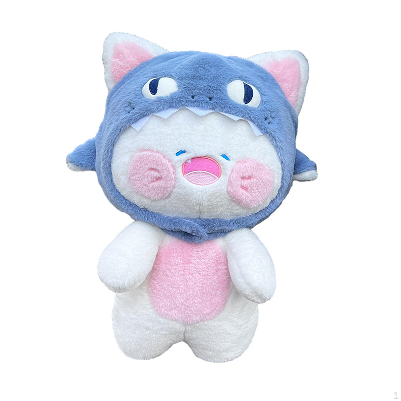 Cute Shark Cat Plush Toy, Stuffed Pillow Comfortable Cartoon Doll Animal 50cm