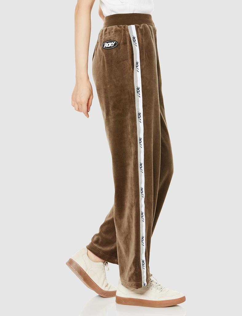 Cotton Velor Long Pants GO GIRL PANTS BRN L [Roxy] Women's