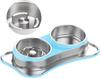 Slow Feeder Dog Bowls Homeuse Anti-Slip Stainless Steel Raised Dog Feeder for Small Sized Dogs Puppy