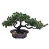 Hyack Mini Bonsai Pine Dried Bonsai Tabletop Faux Greenery, Long-lasting Artificial Plant, Easy To Care for (Dark Green)