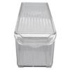 Large Capacity Clear Organizing Bin Plastic With Lid Storage Container Transparent Narrow and High Type Pantry Storage Bin