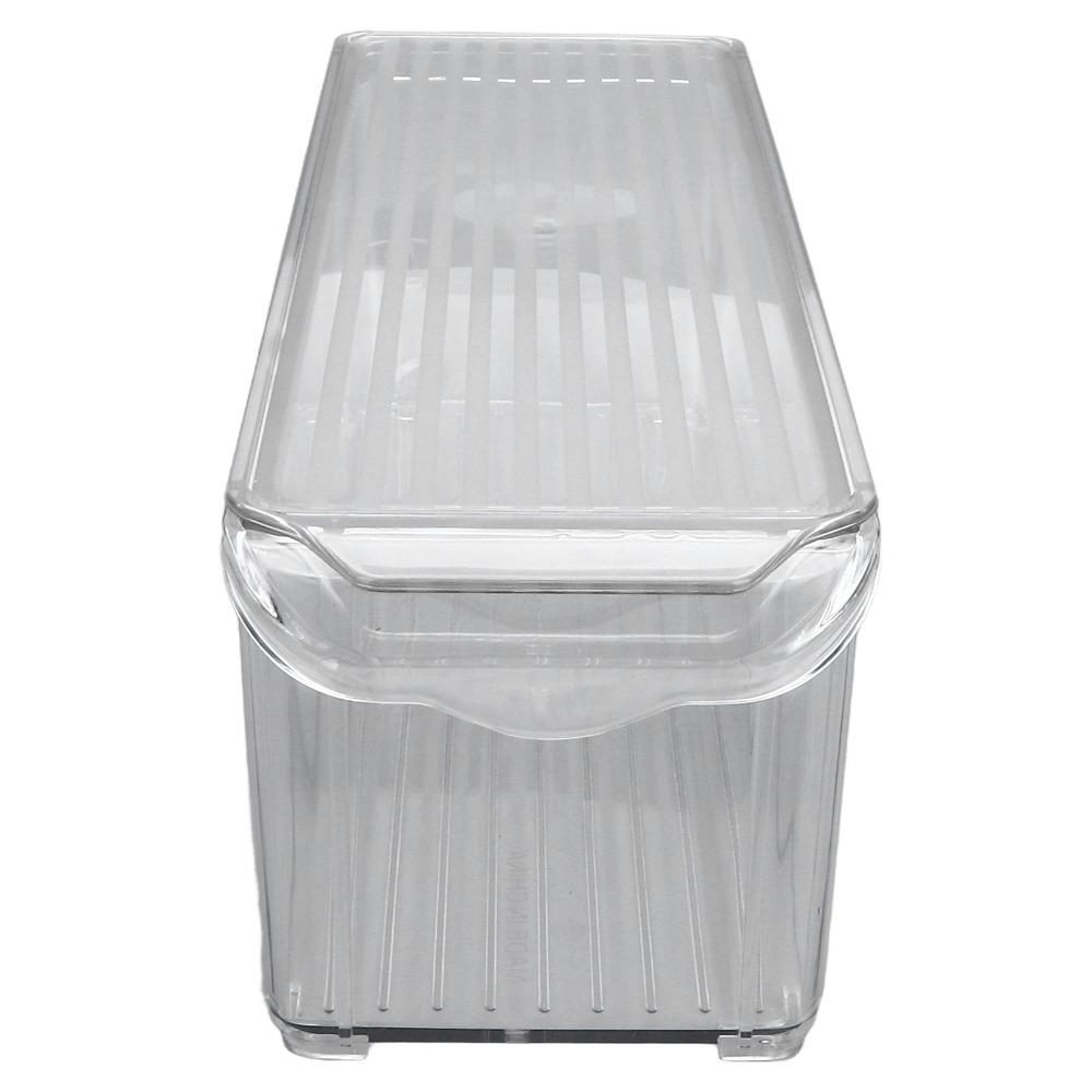 Large Capacity Clear Organizing Bin Plastic With Lid Storage Container Transparent Narrow and High Type Pantry Storage Bin