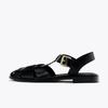 Sexy Hollow Narrow Flat Sandal Women Fashion Metal Ankle Buckle Design Gladiator Sandal Cozy Lightweight Beach Sandal