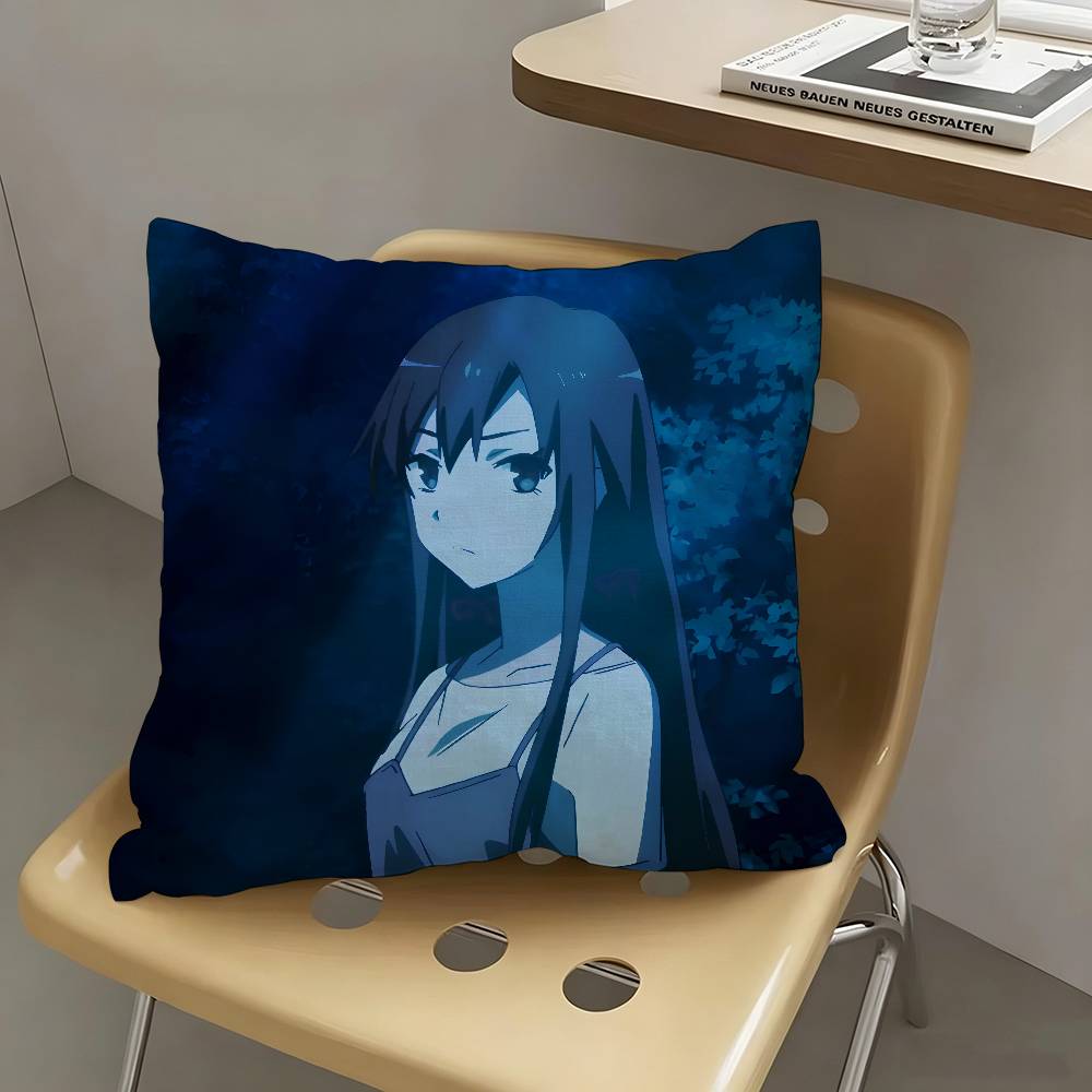 1pc My Teen Romantic Comedy SNAFU Anime Pillow Case Fashion Square Pillowcase Bedroom Sofa Room Ins Decoration Leisure